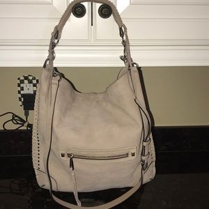 Tan suede leather Rebecca Minkoff hobo crossbody